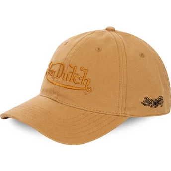 Von Dutch Curved Brim WHEAT Yellow Adjustable Cap