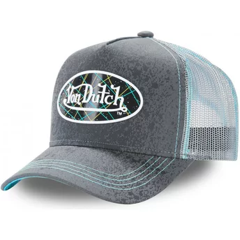 Von Dutch ASPA MUL Grey and Blue Trucker Hat