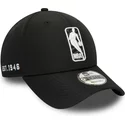 new-era-curved-brim-9forty-logo-hook-jerry-west-nba-black-adjustable-cap