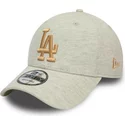 new-era-curved-brim-golden-logo-9forty-jersey-essential-los-angeles-dodgers-mlb-beige-cap