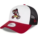 new-era-character-sports-a-frame-mickey-mouse-american-football-disney-white-black-and-red-trucker-hat