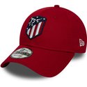 new-era-curved-brim-9forty-essential-atletico-madrid-lfp-red-adjustable-cap