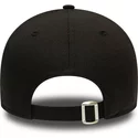 new-era-curved-brim-pink-logo-9forty-league-essential-los-angeles-dodgers-mlb-black-adjustable-cap
