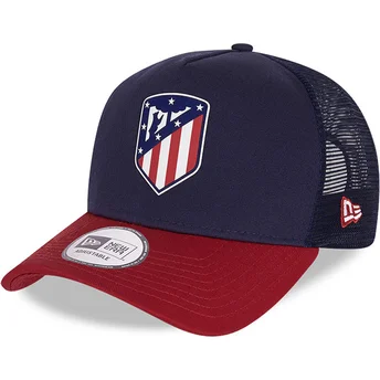 New Era Rubber Logo A Frame Atlético Madrid LFP Blue and Red Trucker Hat