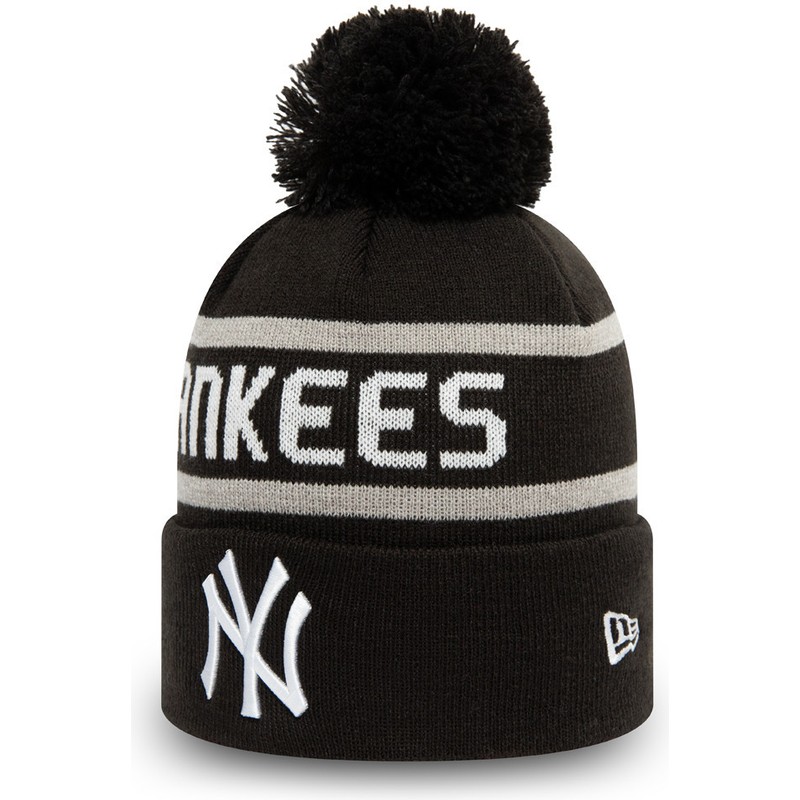 new-era-cuff-knit-jake-new-york-yankees-mlb-black-beanie-with-pompom