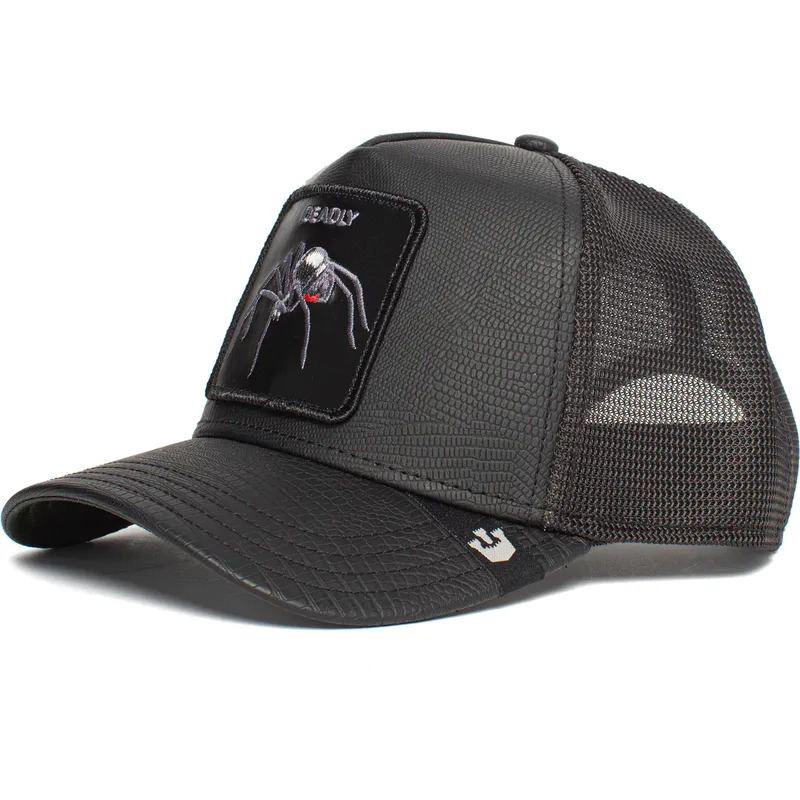 帽子 Deliquent bros la spider cap black Goorin Bros. Spider Deadly Encounter The Farm Black Trucker Hat