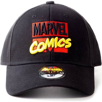 Difuzed Curved Brim 3D Logo Marvel Comics Black Adjustable Cap