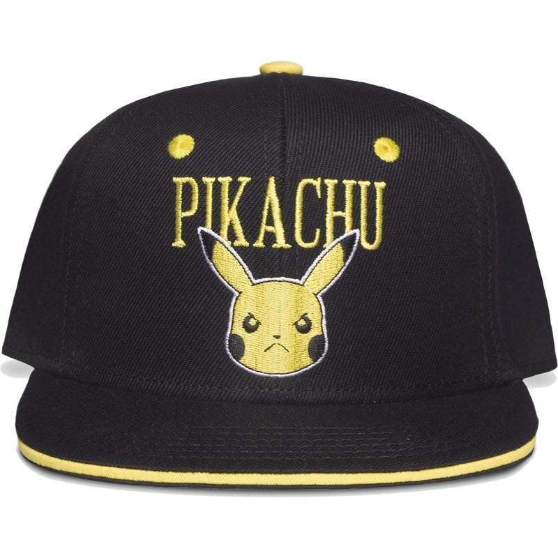 difuzed-flat-brim-pikachu-angry-pokemon-black-and-yellow-snapback-cap