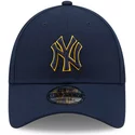 new-era-curved-brim-blue-logo-9forty-pop-outline-new-york-yankees-mlb-navy-blue-and-yellow-adjustable-cap