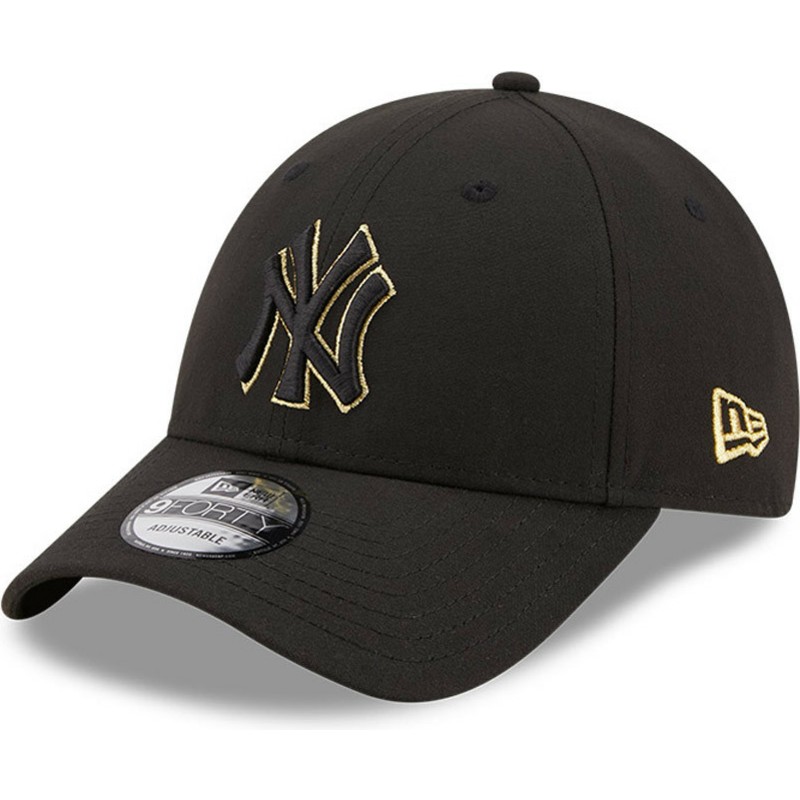 new-era-curved-brim-9forty-black-and-gold-new-york-yankees-mlb-black-adjustable-cap
