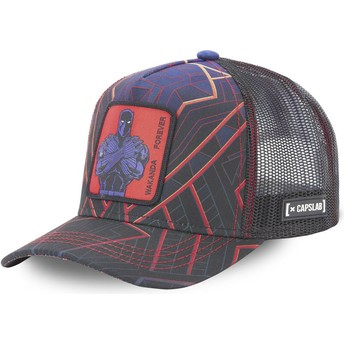 Capslab Black Panther PAN1 Wakanda Forever Marvel Comics Navy Blue and Red Trucker Hat