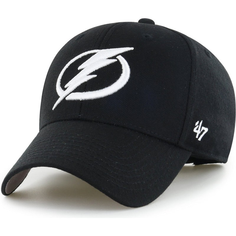 47 Brand Curved Brim MVP Tampa Bay Lightning NHL Black Adjustable Cap:  