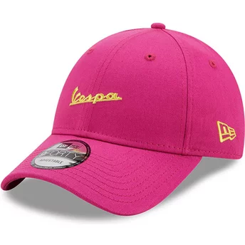 New Era Curved Brim 9FORTY Essential Vespa Piaggio Pink Adjustable Cap