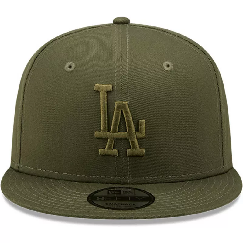 new-era-flat-brim-green-logo-9fifty-league-essential-los-angeles-dodgers-mlb-green-snapback-cap