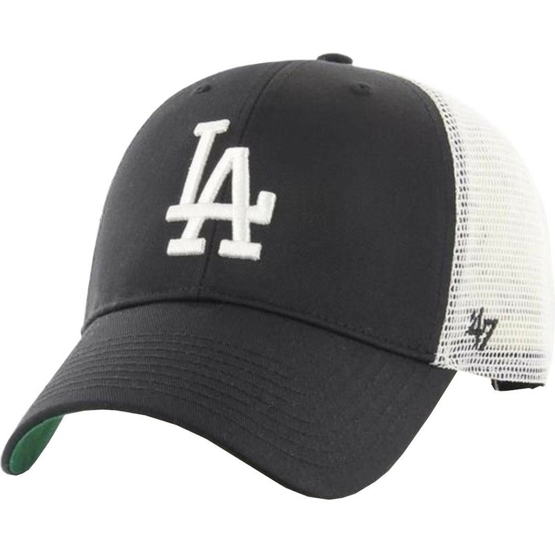 47-brand-mvp-branson-los-angeles-dodgers-mlb-black-and-white-trucker-hat