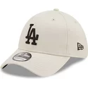 new-era-curved-brim-39thirty-league-essential-los-angeles-dodgers-mlb-beige-fitted-cap