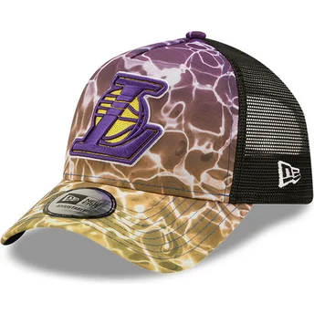 New Era A Frame Summer City Los Angeles Lakers NBA Multicolor Trucker Hat