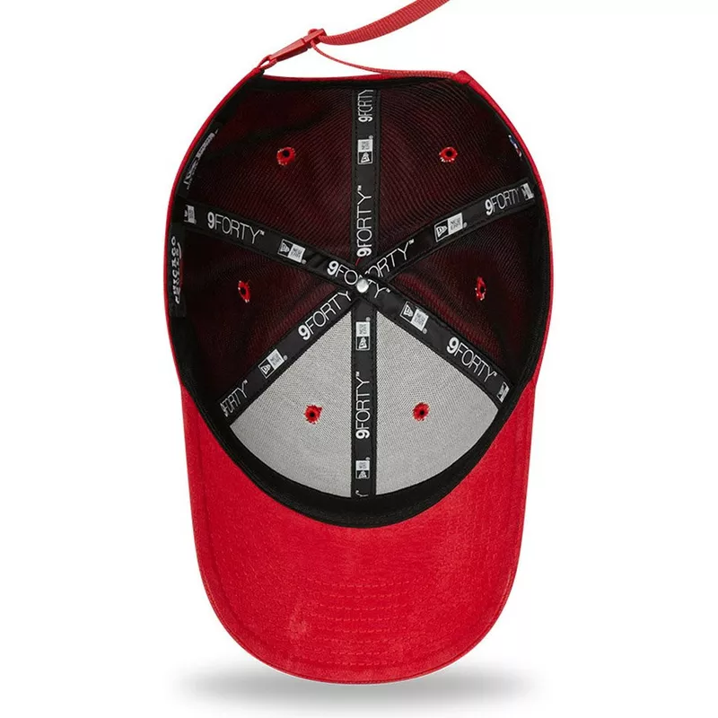 new-era-curved-brim-9forty-washed-pack-split-logo-chicago-bulls-nba-red-adjustable-cap