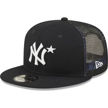 New Era Flat Brim 9FIFTY All Star Game New York Yankees MLB Navy Blue Trucker Hat