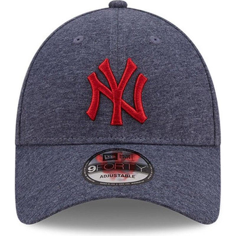 new-era-curved-brim-red-logo-9forty-jersey-essential-new-york-yankees-mlb-grey-adjustable-cap