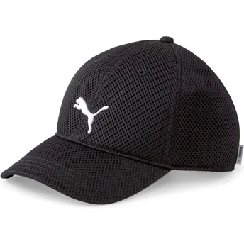 Puma Curved Brim Training Mesh Black Adjustable Cap
