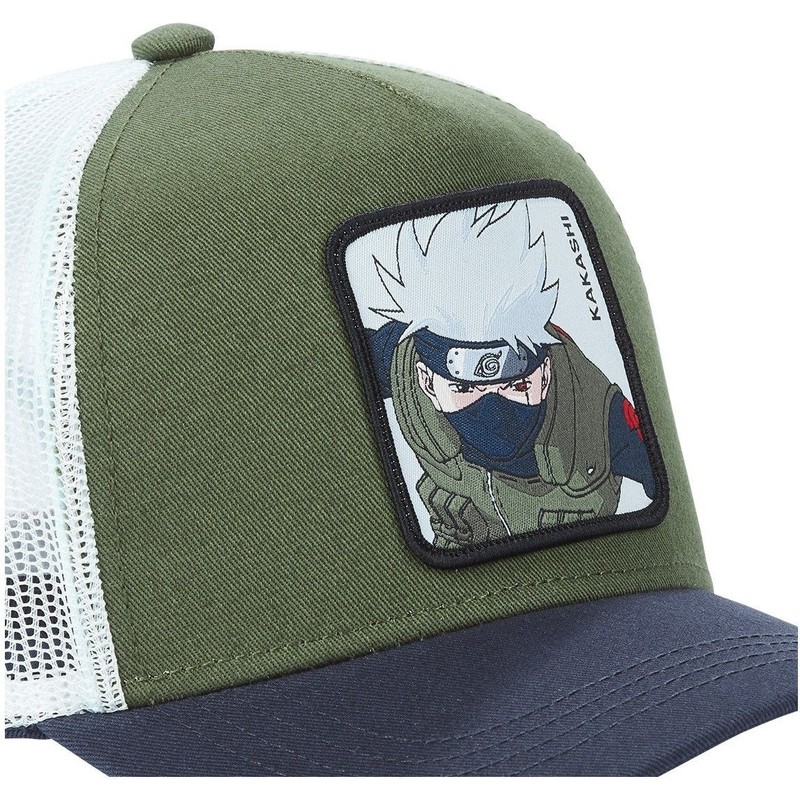 Capslab Kakashi Hatake KAK1 Naruto Green, White and Navy Blue Trucker
