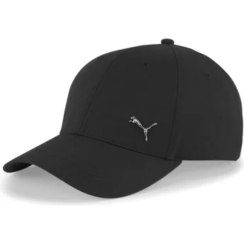 Puma Curved Brim Youth Metal Cat Black Adjustable Cap