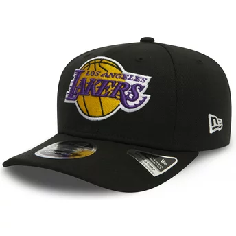 New Era Curved Brim 9FIFTY Stretch Snap Los Angeles Lakers NBA Black Snapback Cap