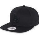 new-era-flat-brim-black-logo-9fifty-los-angeles-dodgers-mlb-black-snapback-cap