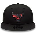 new-era-flat-brim-red-logo-9fifty-print-infill-chicago-bulls-nba-black-snapback-cap