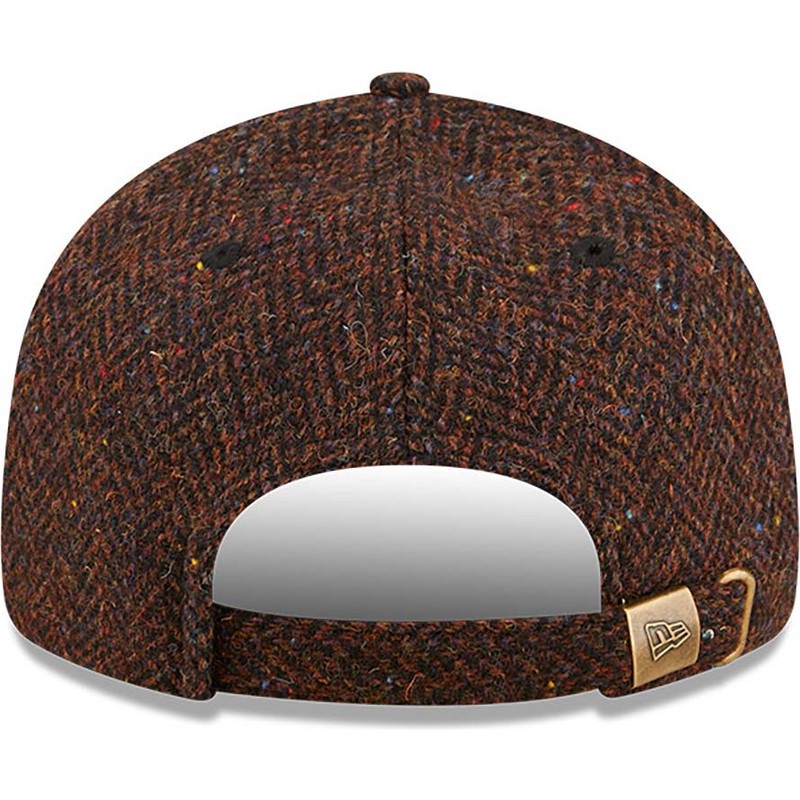 new-era-flat-brim-9fifty-tweed-brown-adjustable-cap