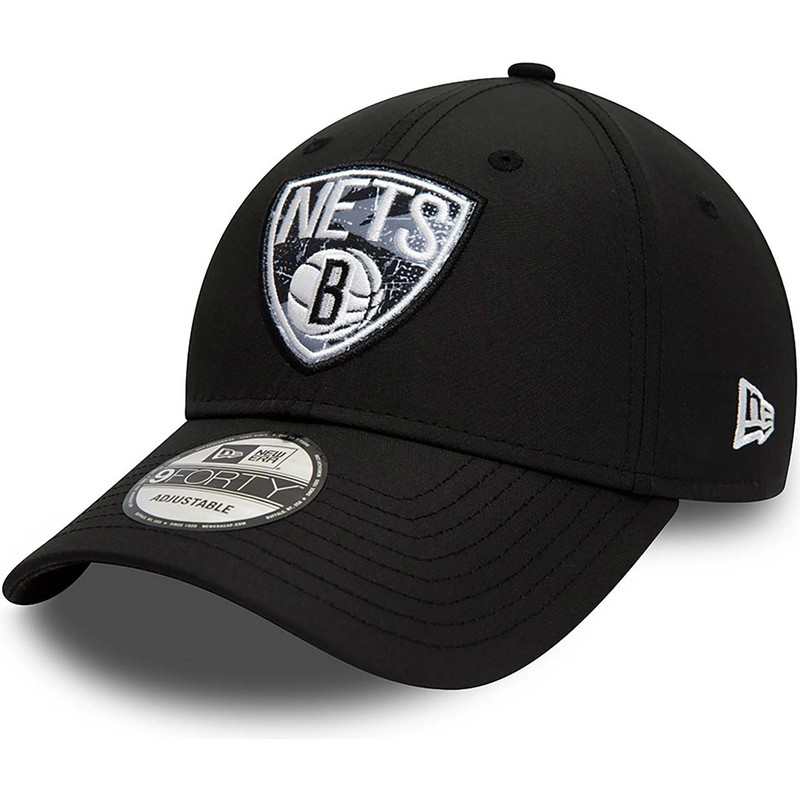 new-era-curved-brim-9forty-print-infill-brooklyn-nets-nba-black-adjustable-cap