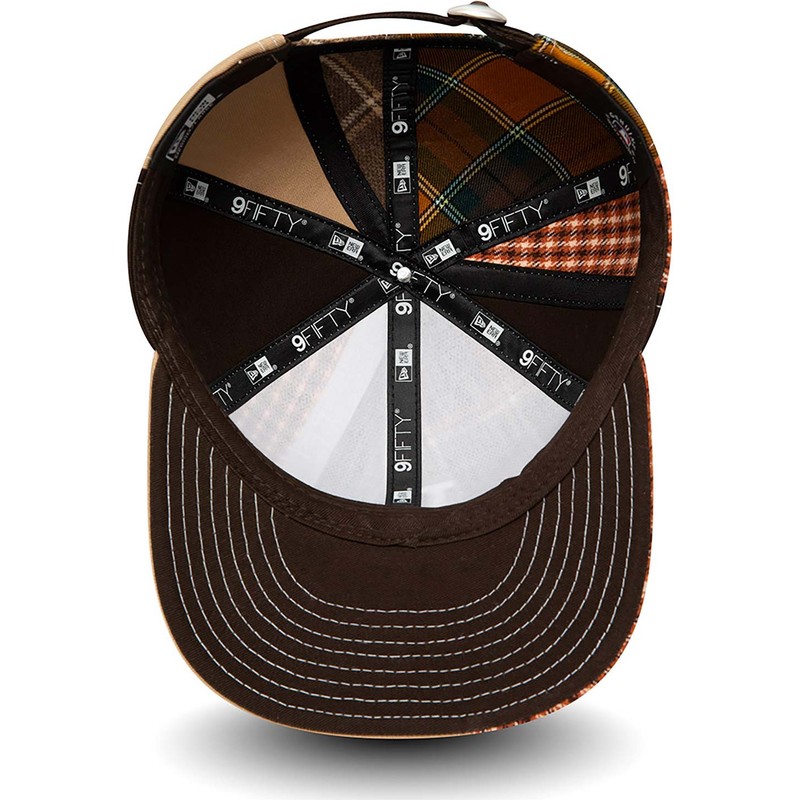 new-era-flat-brim-9fifty-patch-panel-los-angeles-dodgers-mlb-brown-adjustable-cap