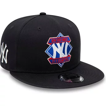New Era Flat Brim 9FIFTY Diamond Patch New York Yankees MLB Navy Blue Snapback Cap