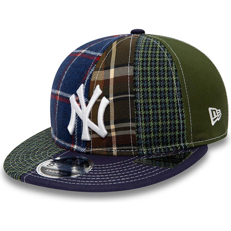 new-era-flat-brim-9fifty-patch-panel-new-york-yankees-mlb-navy-blue-and-green-adjustable-cap
