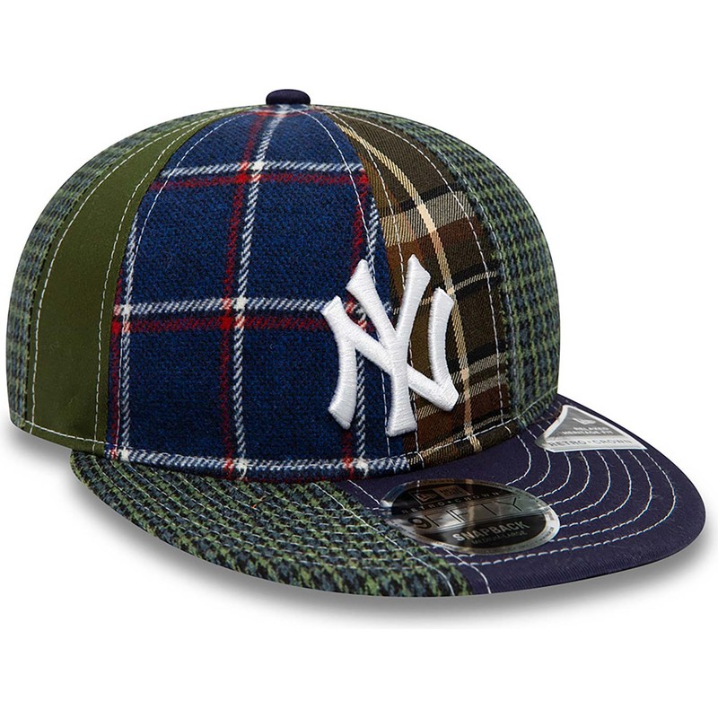 new-era-flat-brim-9fifty-patch-panel-new-york-yankees-mlb-navy-blue-and-green-adjustable-cap