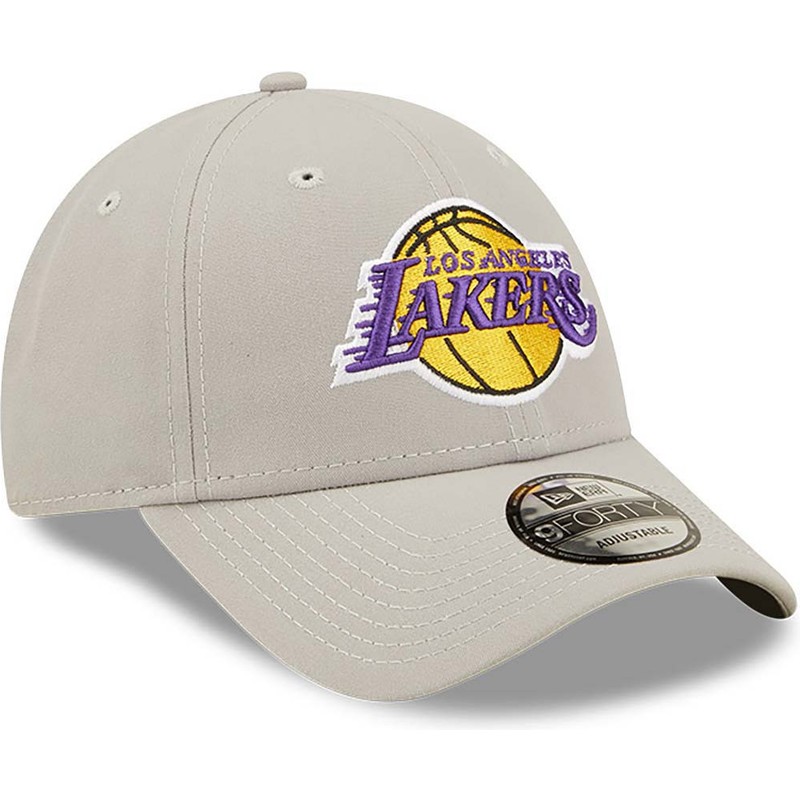 new-era-curved-brim-9forty-repreve-los-angeles-lakers-nba-grey-adjustable-cap