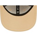 new-era-curved-brim-youth-brown-logo-9forty-league-essential-new-york-yankees-mlb-beige-adjustable-cap