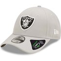 new-era-curved-brim-9forty-repreve-las-vegas-raiders-nfl-grey-adjustable-cap