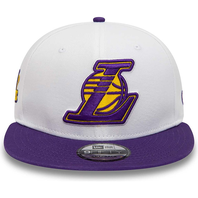 new-era-flat-brim-9fifty-crown-patches-champions-los-angeles-lakers-nba-white-and-purple-snapback-cap