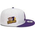 new-era-flat-brim-9fifty-crown-patches-champions-los-angeles-lakers-nba-white-and-purple-snapback-cap
