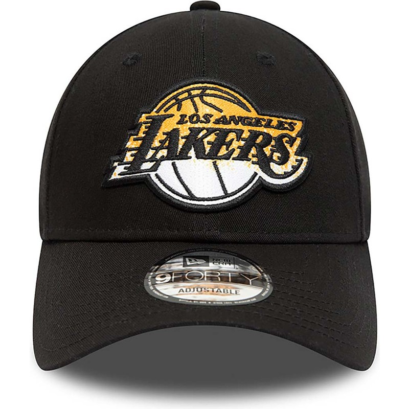 new-era-curved-brim-9forty-gradient-infill-los-angeles-lakers-nba-black-adjustable-cap