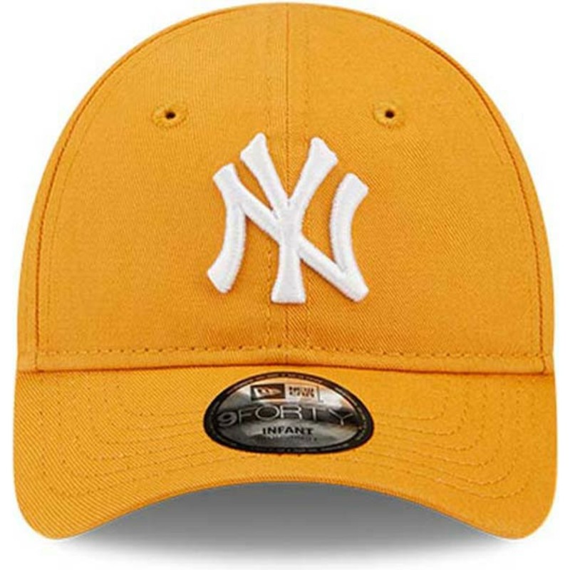 new-era-curved-brim-toddler-9forty-league-essential-new-york-yankees-mlb-orange-adjustable-cap
