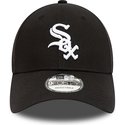 new-era-curved-brim-9forty-team-side-patch-chicago-white-sox-mlb-black-adjustable-cap