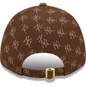 new-era-curved-brim-women-9forty-monogram-new-york-yankees-mlb-brown-adjustable-cap