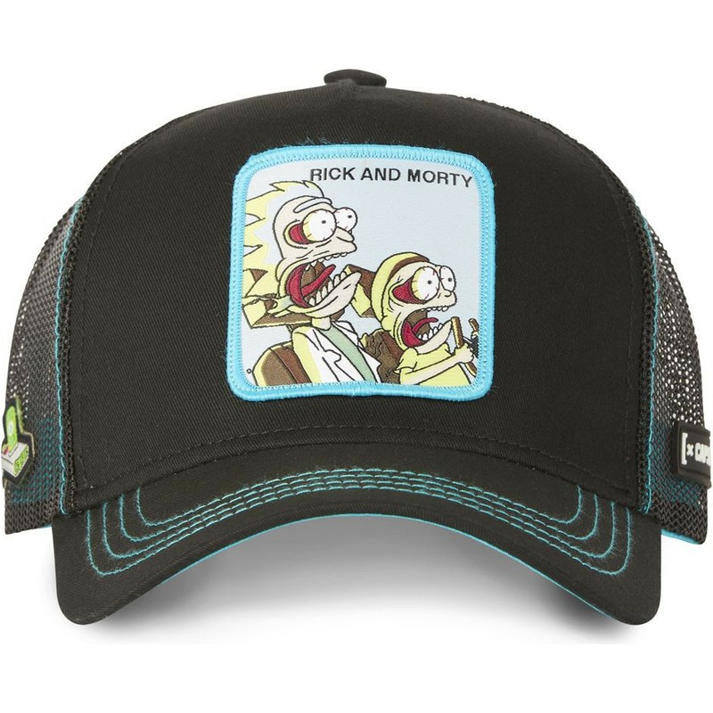 capslab-re3-rick-and-morty-black-trucker-hat
