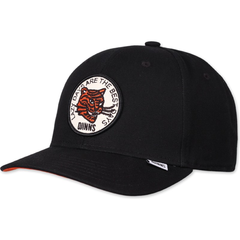 djinns-curved-brim-lazy-tiger-truefit-lazy-days-are-the-best-days-black-adjustable-cap