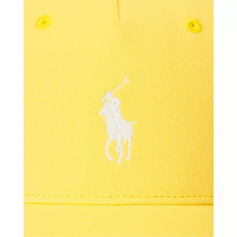 polo-ralph-lauren-curved-brim-white-logo-ponte-darted-modern-sport-yellow-snapback-cap