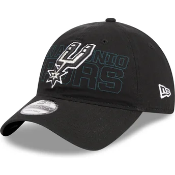 New Era Curved Brim 9TWENTY Draft Edition 2023 San Antonio Spurs NBA Black Adjustable Cap