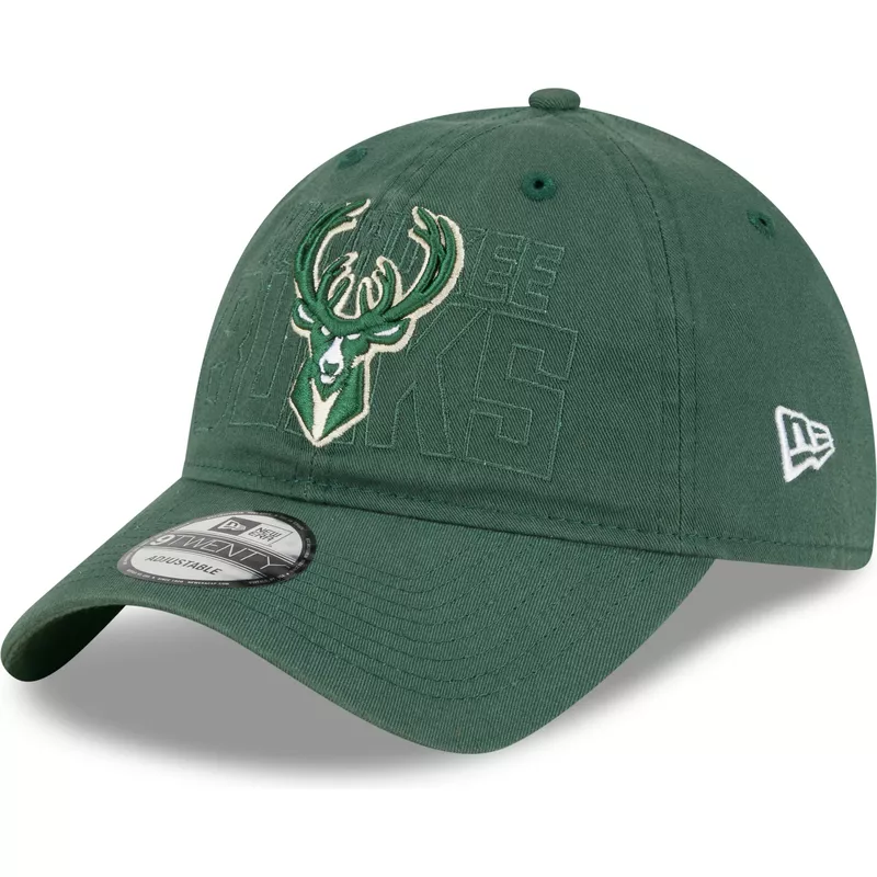 new-era-curved-brim-9twenty-draft-edition-2023-milwaukee-bucks-nba-green-adjustable-cap